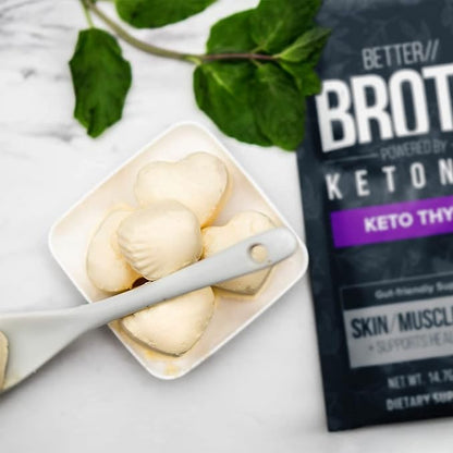 Pruvit Better Broth Keto Thyme for Joint Support, Muscle Recovery and for Improving The Appearance of Skin and Hair - 20 Count