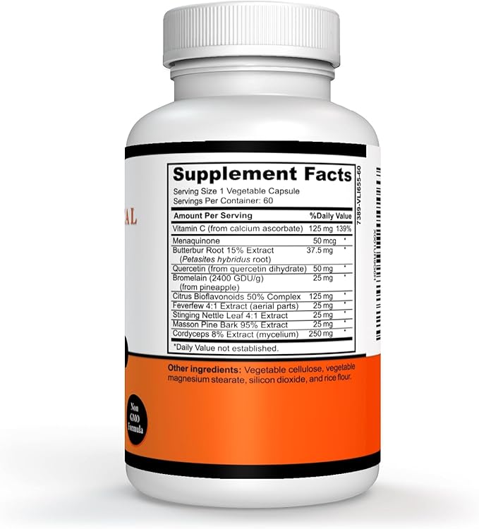 Respiratory Formula - Lung Cleanse for Smokers - Breathe Clear, Healthy & White - Lung Detox for Smokers - Respiratory Supplement for Lung Health - 60 Capsules