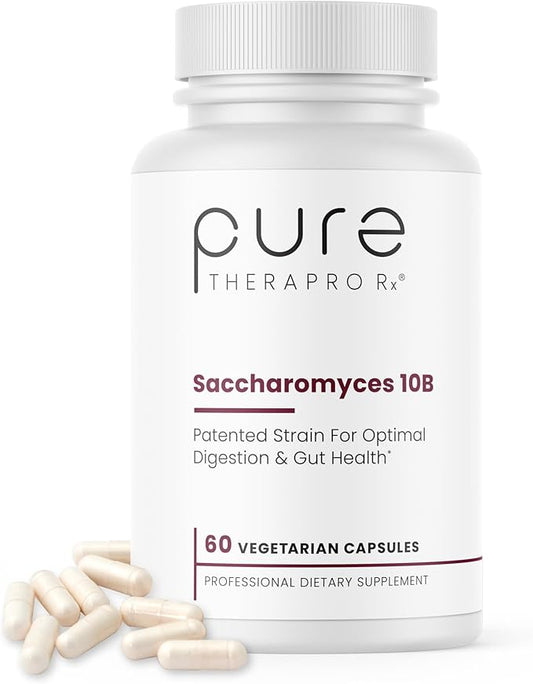 Saccharomyces 10B - Saccharomyces Boulardii, 10 Billion CFU Per Serving, Patented Strain: Lynside CNCM I-3799, Probiotic Capsules, Probiotics for Men and Women - 60 Count