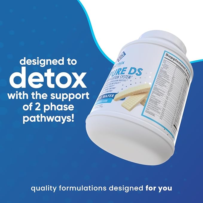 NuEthix Formulations Medipure DS with Pea Protein Phase 1 & 2 Detoxification System, Supplement to Help Support The Body’s Natural Detoxification Process, Vanilla Wafer (Non-Caffeinated), 20 Servings