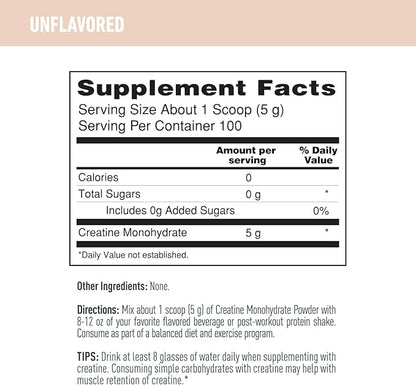 Bundle of Isopure Bovine Colostrum Supplement Powder, Gently Processed, 90 Servings + Isopure Unflavored Creatine Monohydrate Powder, 5g Creatine Monohydrate per Scoop, 100 Servings, 500g