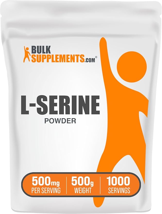 BulkSupplements.com L-Serine Powder - Serine Supplement, L-Serine 500mg - Amino Acid Supplement for Immune Support - Gluten Free, 500mg per Serving, 500g (1.1 lbs) (Pack of 1)