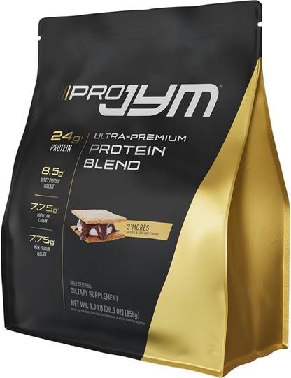 JYM Supplement Science Pro JYM S'Mores Protein Powder - Whey Protein Isolates, Casein, & Milk Protein, Lean Muscle Building for Men & Women, 22 Servings