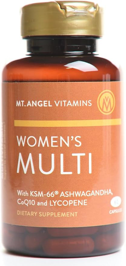 Mt. Angel Vitamins - Daily Womens Multivitamin - Adult Formula with Iron, Calcium, KSM-66 Ashwaganda, and a Potent Proprietary Herbal Blend of The Best Womens Vitamins - 60 Count Capsules