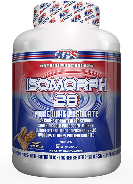 APS Nutrition Isomorph Protein Powder Supplement | Whey Protein Isolate | Ultra- Filtered | 28g Protein | Honey Granola, 5 Pound (Pack of 1)