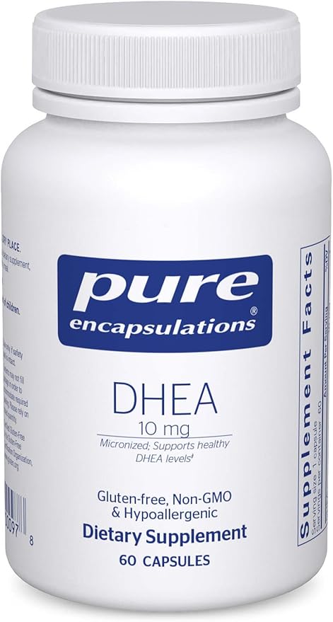 Pure Encapsulations DHEA 10 mg - Adrenal Supplement for Immune Support, Metabolism & Hormone Balance - with Micronized DHEA - 60 Capsules