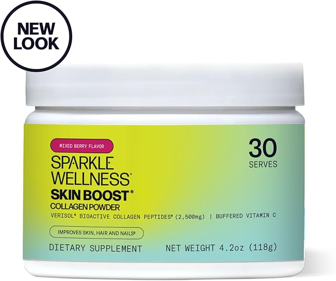 Sparkle Skin Boost (Mixed Berry) [30-Serves] Verisol Collagen Peptides Protein Powder Vitamin C Supplement Drink
