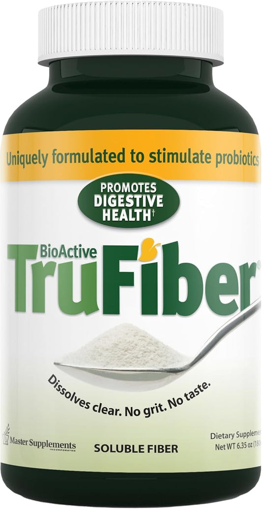 Master Supplements TruFiber - 6.35 oz - Prebiotic Fiber to Help Boost Probiotic Growth - Supports Digestive Health - Vegan, Gluten Free - 50 Servings