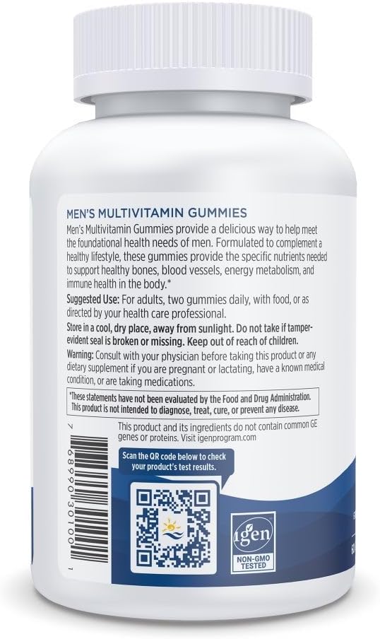 Nordic Naturals Men's Multivitamin Gummies, Mixed Berry - 60 Gummies - Support for Healthy Bones, Blood Vessels, Energy & Immunity - Non-GMO, Vegetarian - 30 Servings