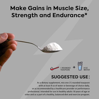 Creatine Monohydrate Powder, Micronized, 5g Per Serving, Unflavored & Highly Soluble, No Filler, Build Muscle & Enhance Performance for Men & Women, 45 Servings