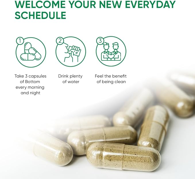 Bottom Fiber Supplement for Effortless Prep Time - Helps Promote Digestive Regularity - Psyllium Husk Based - for Men Who Bottom, 90 Vegan Capsules