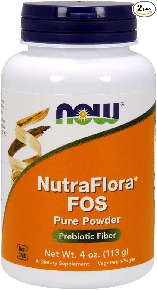 NOW Nutra Flora Fos, 4-Ounces (Pack of 2)