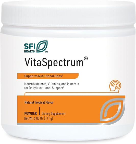 Klaire Labs VitaSpectrum Powder - Children's Multivitamin/Mineral with 23 Essential Nutrients, Tropical Flavor for Kids, No Copper, Iron, Gluten or Casein (171 G / 30 Servings)