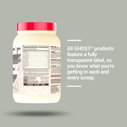 GHOST Vegan Protein Powder, Banana Pancake Batter - 2lb, 20g of Protein - Plant-Based Pea & Organic Pumpkin Protein - ­Post Workout & Nutrition Shakes, Smoothies, & Baking - Soy & Gluten-Free