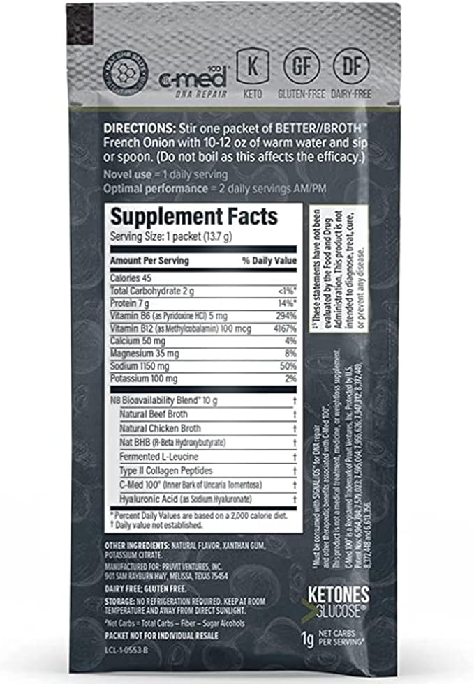 Pruvit Better Broth French Onion - 20 Count