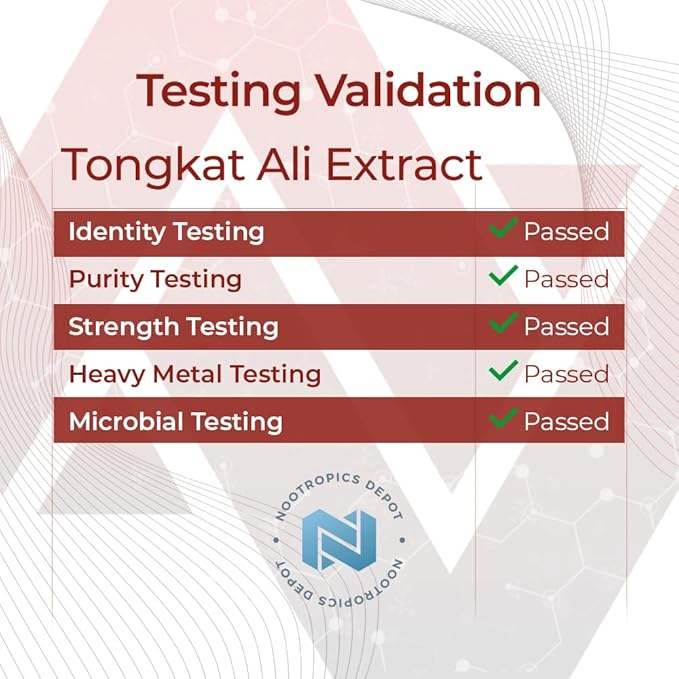 Nootropics Depot Tongkat Ali Extract Capsules | 100mg | 120 Count | 10% Eurycomanone by HPTLC | Eurycoma longifolia Root Extract