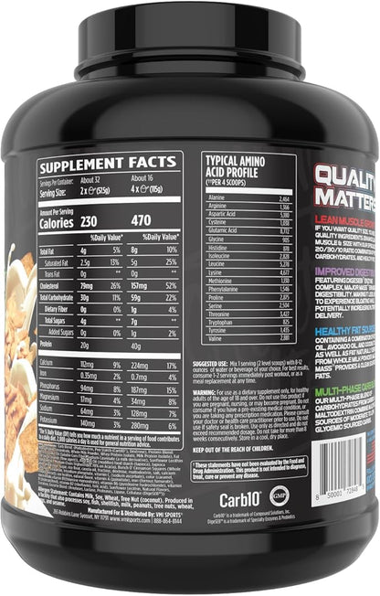 VMI Sports | Major Mass Lean Mass Gainer | Mass Gainer Protein Powder for Muscle Gain | Weight Gainer Protein Powder for Men | Weight Gainer for Women (Cinnamon Crunch, 4 Pounds)