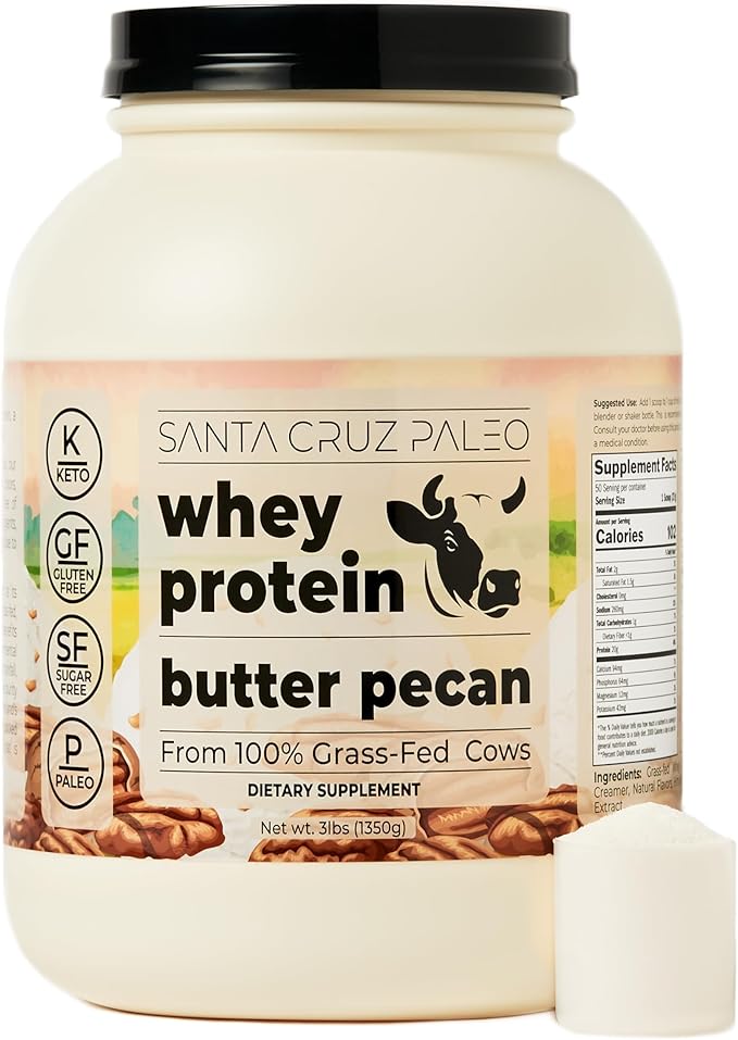 Santa Cruz Paleo Whey Protein Tub (Butter Pecan)