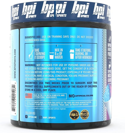 BPI Sports Best Creatine - Creatine Monohydrate, Himalayan Salt - strength, Pump, Endurance, Muscle Growth, Muscle Definition - No Bloat - Snow Cone - 50 servings - 10.58 Oz