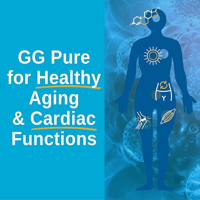 Xtendlife GG Pure - Geranylgeraniol (GG) Cardio Health and Healthy Aging- Helps Prevent Statins from Lowering CoQ10, 30 Capsules (1 Month Supply)