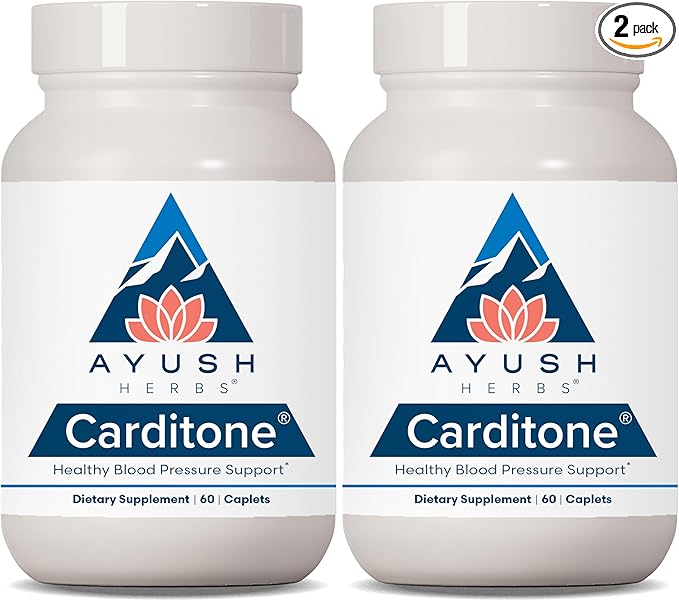 Ayush Herbs - Carditone caplets, 60 Count (Pack of 2)