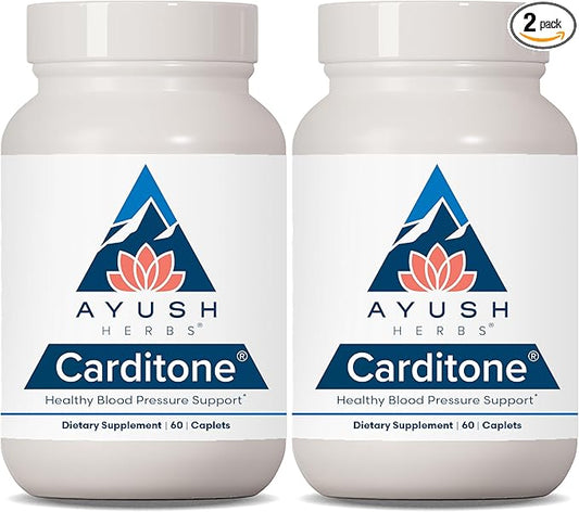 Ayush Herbs - Carditone caplets, 60 Count (Pack of 2)