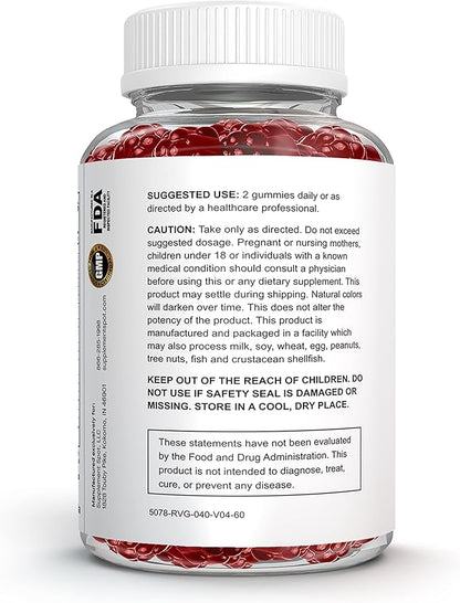 Hair Skin and Nails Vitamins, 6000 mcg Biotin Gummies w/Collagen & Vitamins, Passion Fruit Flavored Hair Vitamins, Gluten Free Collagen Supplements (60 Count)