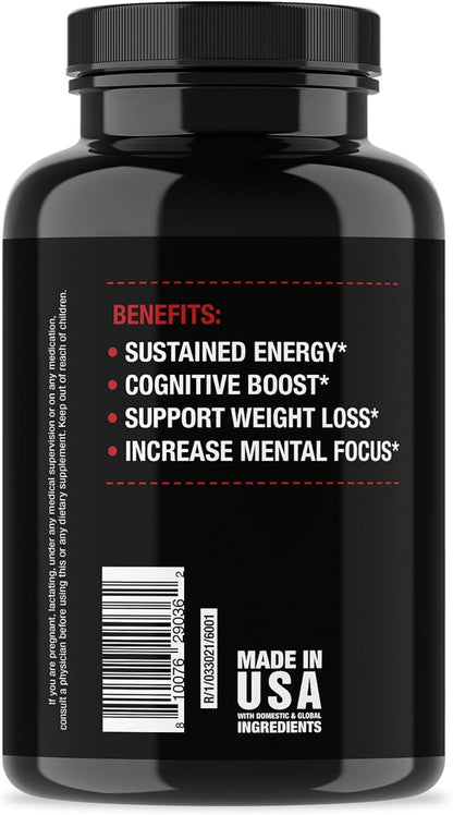 Jocko Fuel Discipline GO Brain Booster - Nootropic Dietary Supplements for Memory & Focus - PreWorkout Energy & Focus Supplement (90 Capsules)
