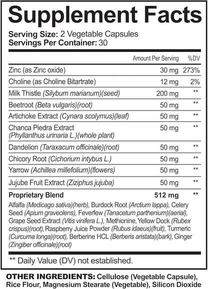 NutriFlair Liver Cleanse Detox & Repair Supplement with Milk Thistle, Turmeric, Dandelion, Artichoke Extract, Berberine HCL, Ginger - Liver Support and Liver Health, Non-GMO Pills, 60 Veggie Capsules