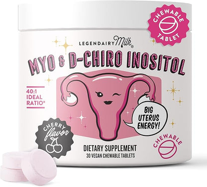 Legendairy Milk Pure Inositol Supplement - Myo Inositol and D-Chiro Inositol Chewable Tablets