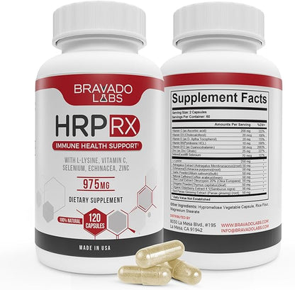 Advanced Lysine Immune Support 975 mg - Maximum Immune Support Supplement - Super Lysine Outbreak Support Pills for Adults - with Zinc, Vitamin C - 120 ct