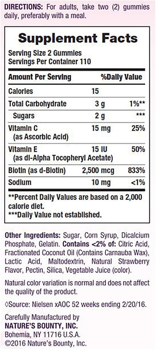 Nature's Bounty Hair, Skin and Nails, 230 Gummies (2 Pack)