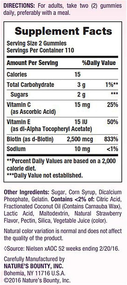 Nature's Bounty Hair, Skin and Nails, 230 Gummies (2 Pack)