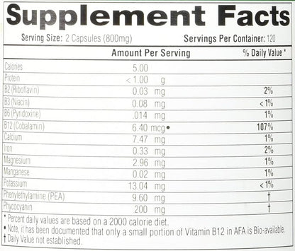 E3LIVE Blue Majik Organic Spirulina Powder: Superfood Your Way to Radiant Health and Wellness - No Fishy Smell, 100% Vegan Protein 240 Count