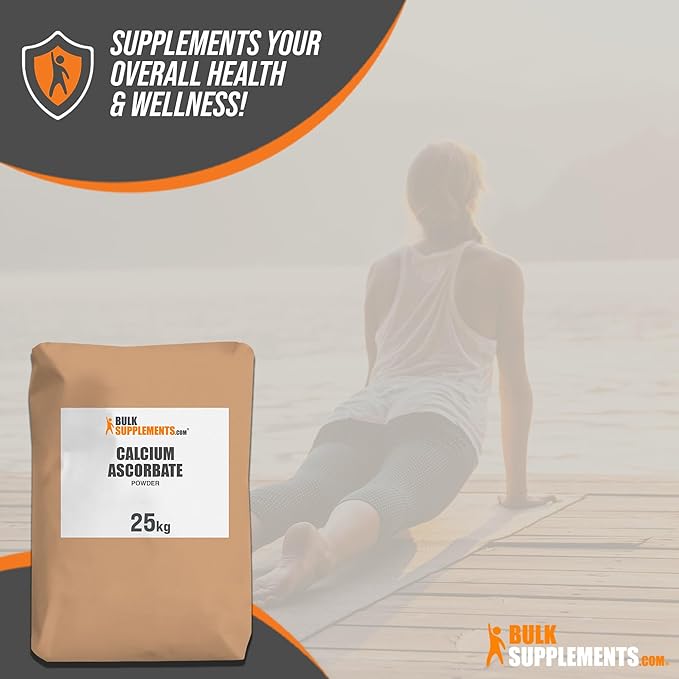 BulkSupplements.com Calcium Ascorbate Powder - Powdered Vitamin C Powder - Calcium Powder - Calcium Supplement - Calcium Vitamins C Powder - Vitamin C Supplement (25 Kilogram - 55 lbs)