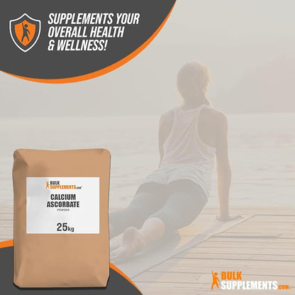 BulkSupplements.com Calcium Ascorbate Powder - Powdered Vitamin C Powder - Calcium Powder - Calcium Supplement - Calcium Vitamins C Powder - Vitamin C Supplement (25 Kilogram - 55 lbs)