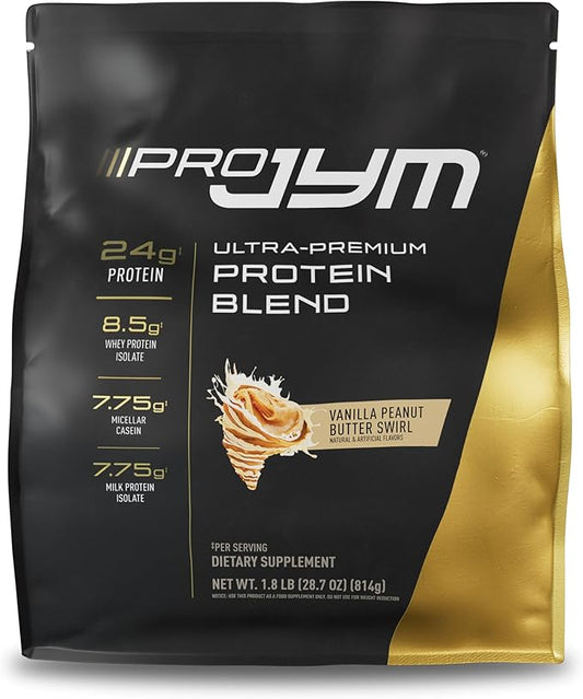JYM Supplement Science Pro JYM Vanilla Peanut Butter Protein Powder - Whey Protein Isolates, Casein, & Milk Protein, Lean Muscle Building for Men & Women, 22 Servings