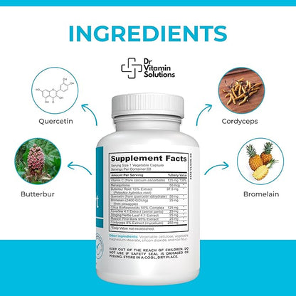 Lung Revive: Advanced Respiratory Support with Butterbur, Quercetin, & Vitamin C - Enhanced Breathing & Lung Detox Formula, Doctor-Developed, 60 Caps (2-Month Supply)