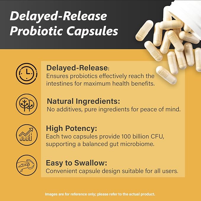 Probiotics with Prebiotics for Men and Women - 35 Strains Organic Probiotic 100 Billion CFU, Vegan Acidophilus Probiotic Supplement, Non-GMO Raw Probiotic 180 Capsules (180 Count/90 Days Supply)