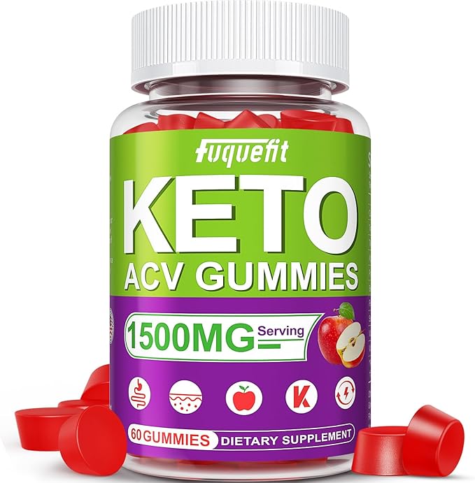 Keto ACV Gummies - 1500mg - Keto Gummies Advanced Formula - ACV Keto Gummies with B6 & 12,Pomegranate & Beet Juice - Vegan - 60 Gummies
