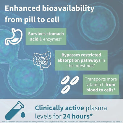High Absorption Super Vitamin C, Clean Label Pureway-C 1000mg, Vegan Vitamin C with Bioflavonoids, 60 Servings, 24-Hour Action, Immune Health, Energy, Heart & Brain, by Igennus