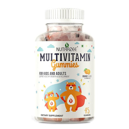 Multivitamin Gummies for Kids, Men & Women, Supplement with Biotin & Essential Vitamins for Healthy Growth, Development & Immunity, 45 Gummy Bears