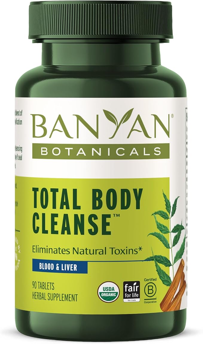 Banyan Botanicals Total Body Cleanse – Organic Cleanse Supplement with Amla & Manjistha – Supports Healthy Digestion, Detox, & Natural Cleansing* – 90 Tablets – Non GMO Sustainably Sourced Vegan
