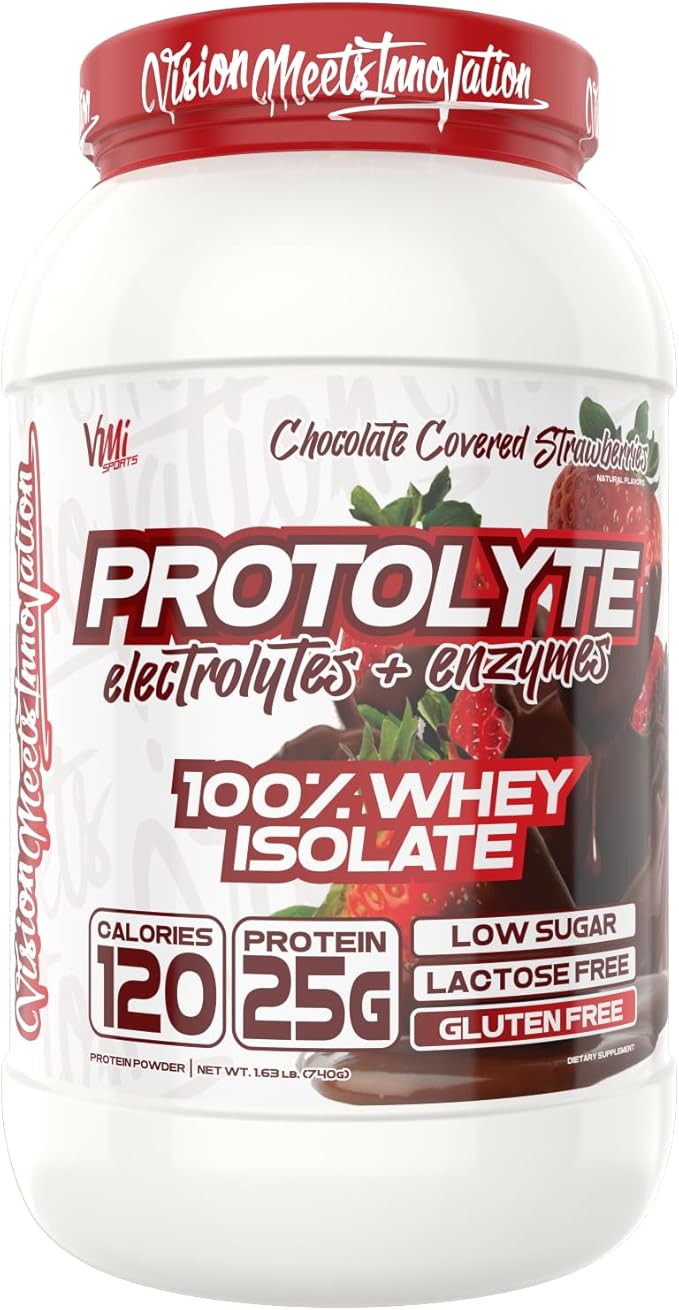 VMI Sports | Protolyte Whey Isolate Protein Powder | Low-Calorie 100% Whey Protein Isolate | Non-GMO Low Sugar Lactose Free and Gluten Free