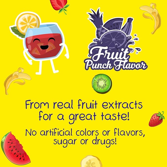 VAL Kids Melatonin Plus Magnesium, B6, Vitamin C, Bedtime Routine Supplement, Children’s Relaxation and Sleep Support for Kids 4+, Drug Free, Sugar Free, Natural Fruit Punch Flavor, 60 Chew Tabs