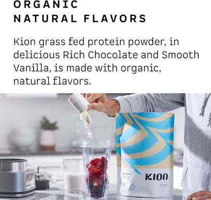 Kion Clean Protein | Grass-Fed & Pasture-Raised Whey Isolate Protein Powder | Smooth Vanilla | 30 Servings