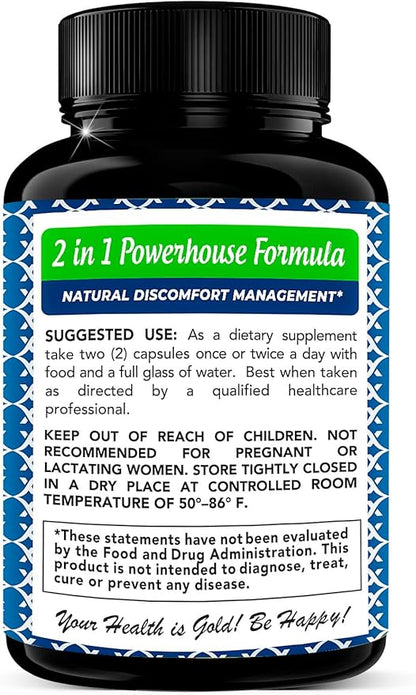 Palmitoylethanolamide 630 mg + Luteolin Standardized 98%- Micronized Pea 99% Highly Purified and Bioavailable - Made in USA - Supplement for Men and Women - 60 Veggie Capsules
