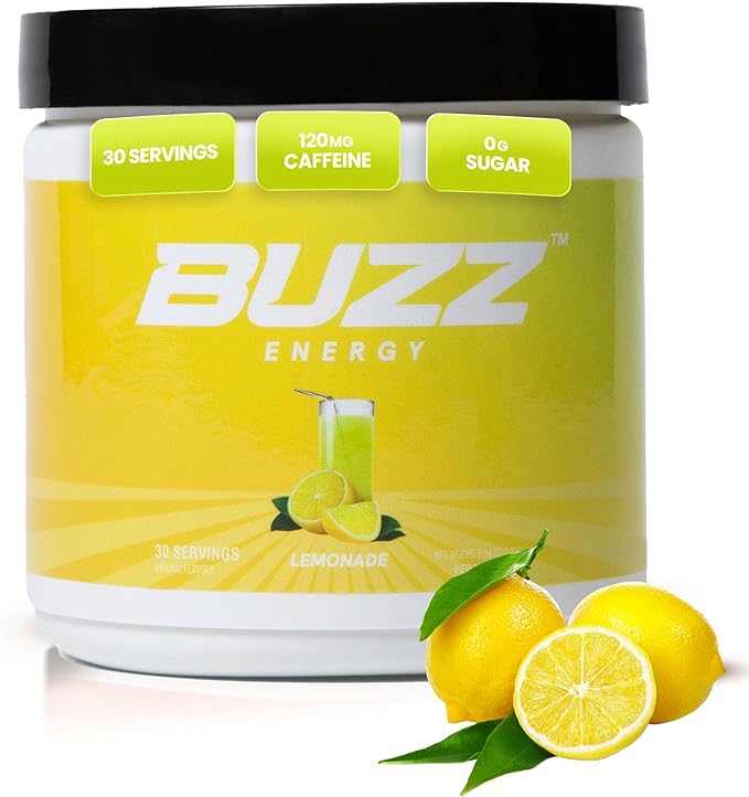 Morning Buzz Energy Drink Powder - Energy Boost Energy Drink - Sugar-Free Energy with Antioxidants - Morning Kick and Sports Nutrition Endurance Product - 30 Servings, Lemonade, 8 Ounces