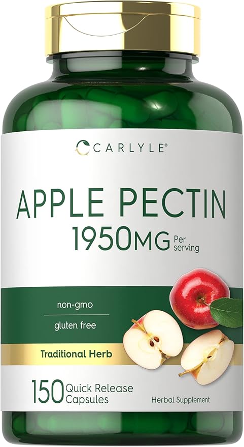 Carlyle Apple Pectin | 1950mg | 150 Capsules | Non-GMO & Gluten Free Herbal Supplement