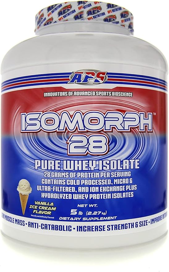 APS Nutrition Isomorph Protein Powder Supplement | Whey Protein Isolate | Ultra- Filtered | 28g Protein |Vanilla Ice Cream, 5 Pound (Pack of 1)